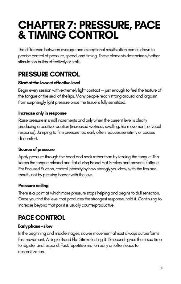 Preview of the pressure, pace, and timing chapter from The Clitoral Playbook